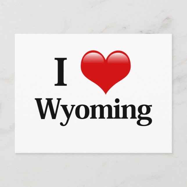 Postal I Heart Wyoming (Anverso)