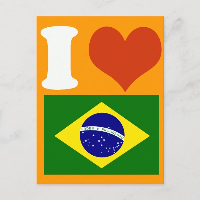 Postal I love Brasil (Anverso)