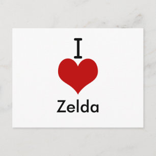 Postal I Love (corazón) Zelda