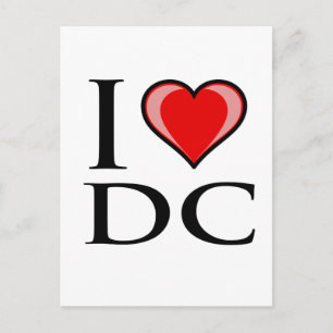 Postal I Love DC - Distrito de Columbia