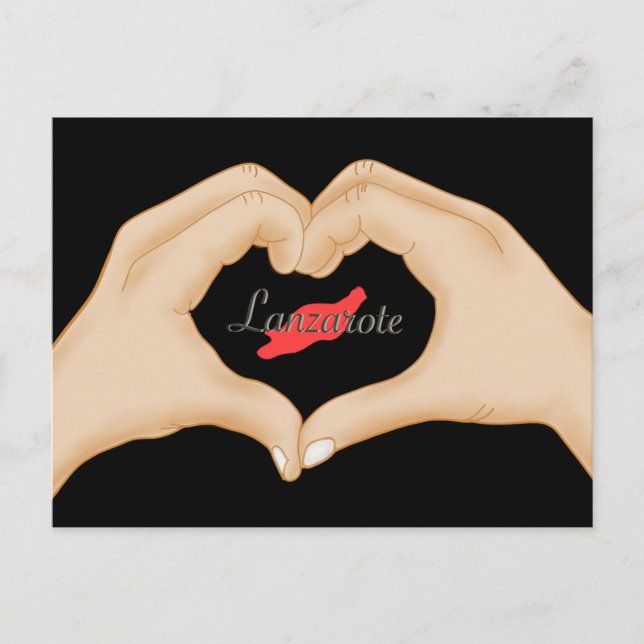 Postal I love Lanzarote Postcard (Anverso)