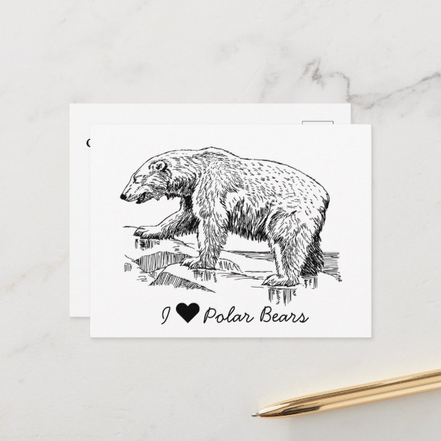 Postal I Love Polar Bears (Anverso/Reverso In Situ)