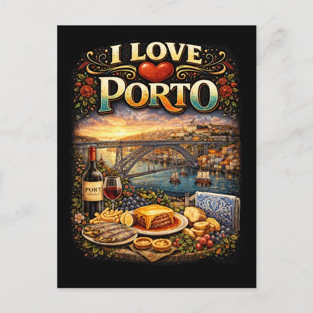 Postal I Love Porto (Anverso)