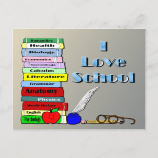 Postal I Love School