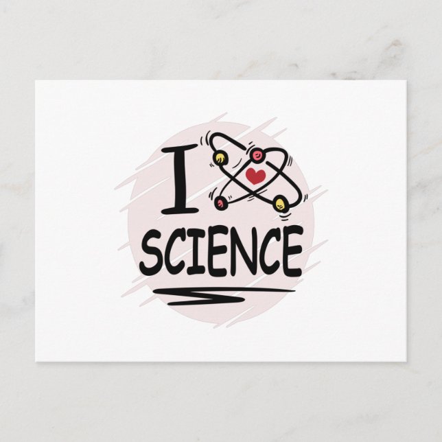 Postal I love Science (Anverso)