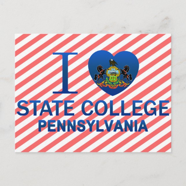 Postal I Love State College, PA (Anverso)