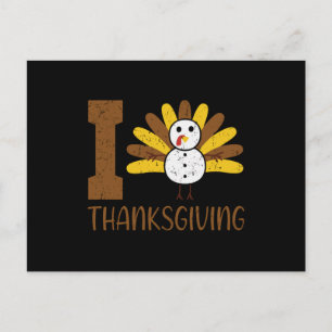 Postal I Love Thanksgiving Turkey Day Family Kid Matching