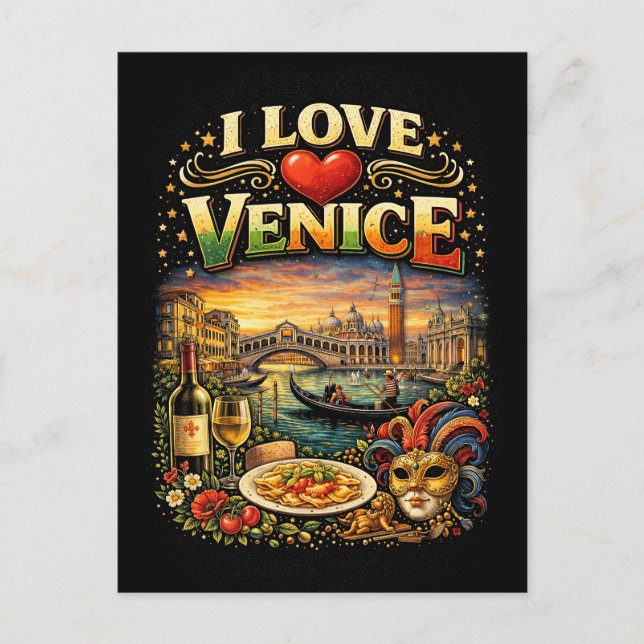 Postal I Love Venice (Anverso)
