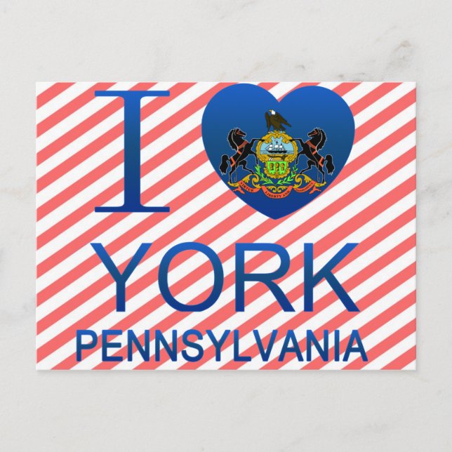 Postal I Love York, PA (Anverso)