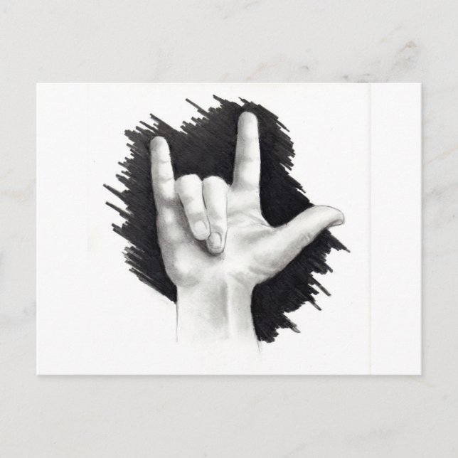 POSTAL I LOVE YOU IN ASL #2 (Anverso)