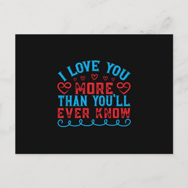 Postal I love you more than (Anverso)