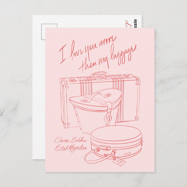 Postal "I love you more than my luggage" Postcards (Anverso / Reverso)
