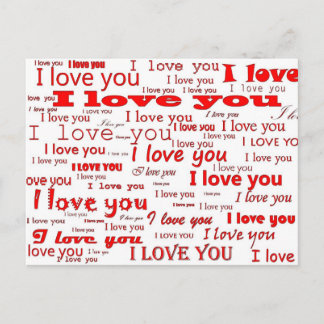 Postal I love you postcard