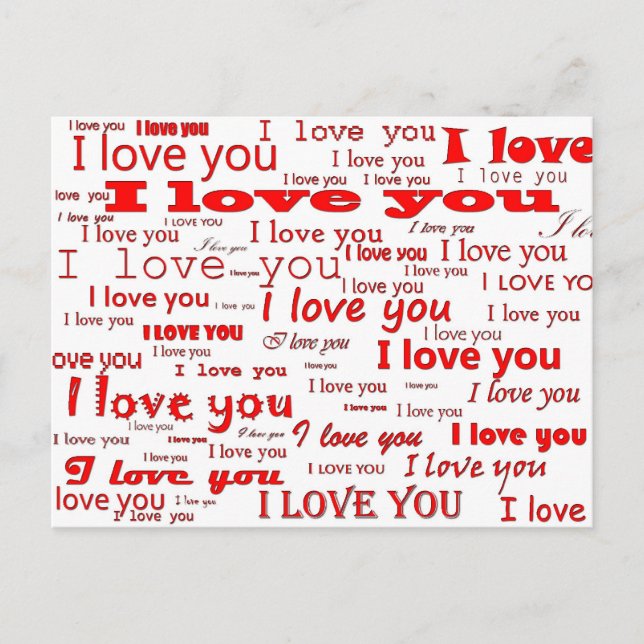 Postal I love you postcard (Anverso)
