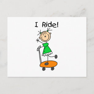 Postal I Ride - Chica en Scooter