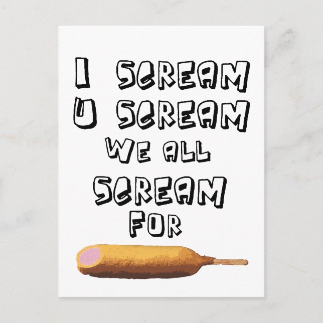 Postal I Scream 4 corndogs (Anverso)