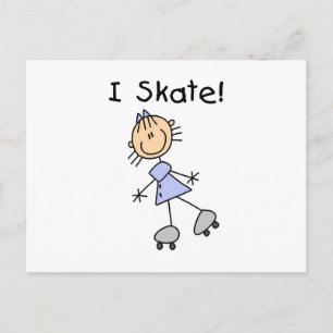 Postal I Skate - Chica Roller Skater