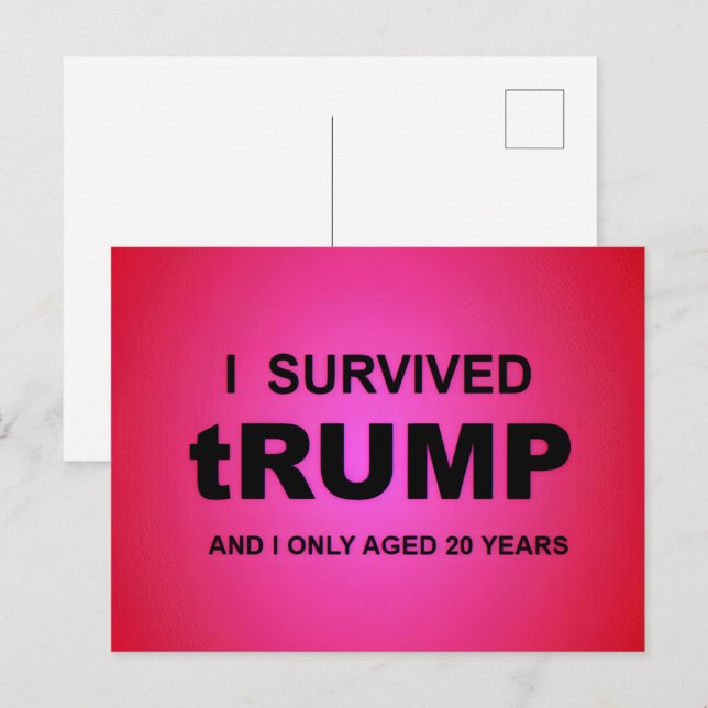 Postal I Survived tRUMP (Anverso / Reverso)