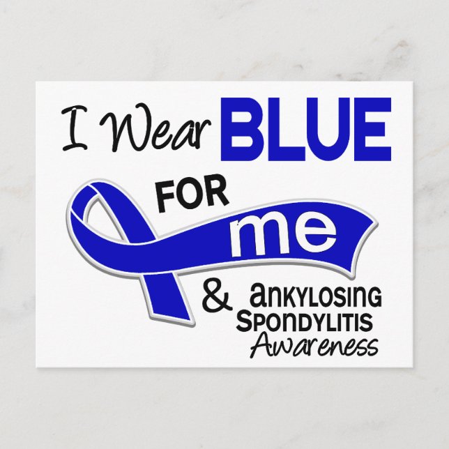 Postal I Wear Blue For Me 42 Ankylosing Spondylitis AS (Anverso)