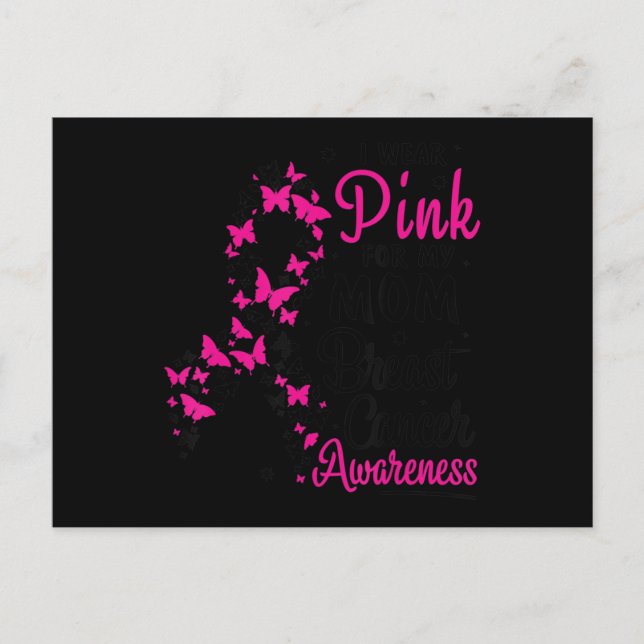 Postal I Wear Pink for My Mom Breast Cancer Awareness Wom (Anverso)