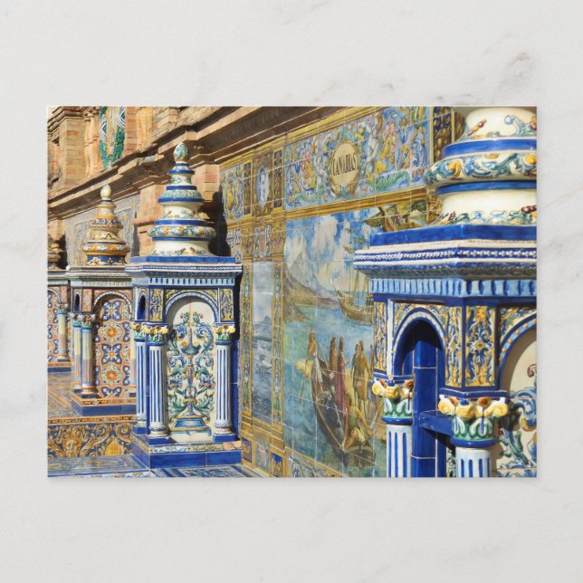 Postal iberoamericana Plaza de España (Anverso)