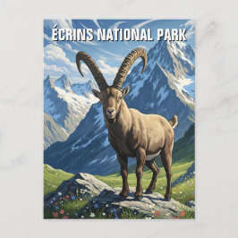 Postal Ibex en Écrins Parque nacional Francia Viajes