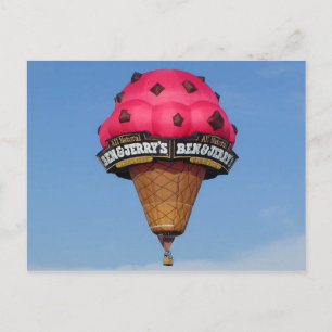 Postal Ice Cream Cone Balón de aire caliente