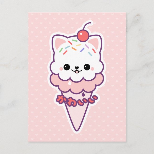 Postal Ice Cream Kitty (Anverso)