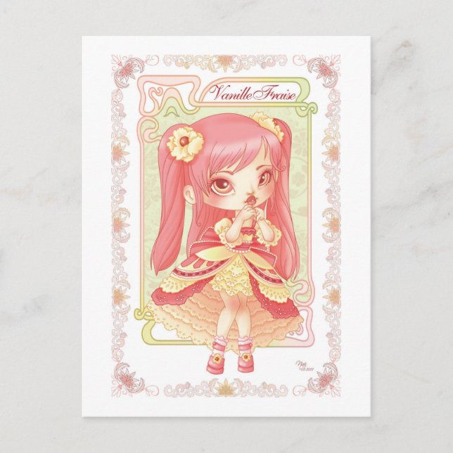 Postal Ice Cream Lolita Vanille Fraise (Anverso)