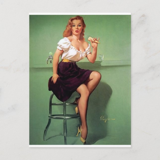 Postal Ice Cream Pin Up (Anverso)