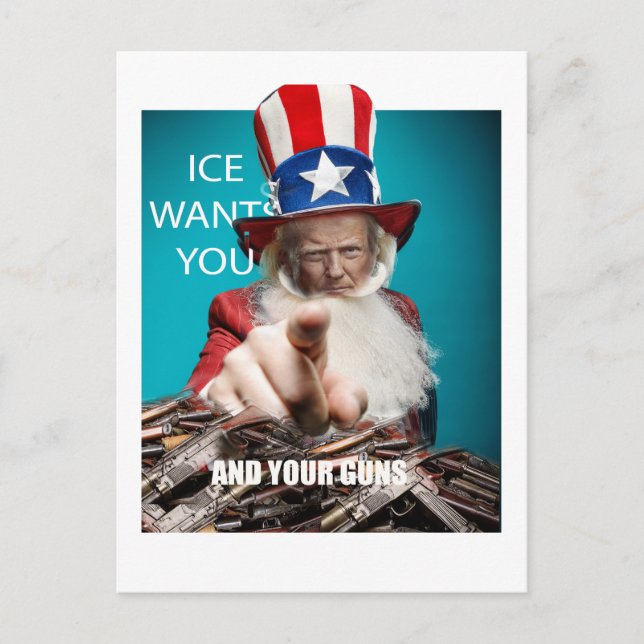 Postal ICE quiere tus armas (Anverso)