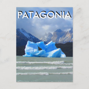 Postal iceberg gris de la Patagonia