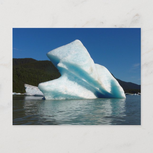 Postal Iceberg sobre el lago Mendenhall en Alaska (Anverso)