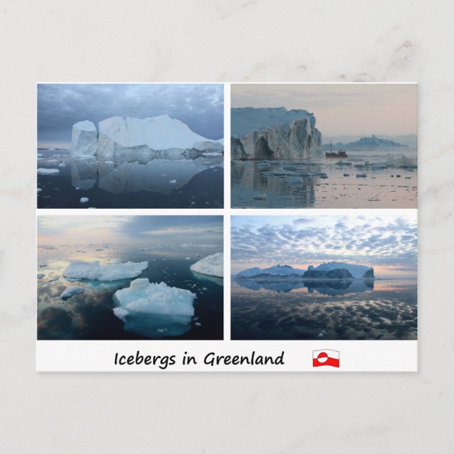 Postal Icebergs de Groenlandia (Anverso)
