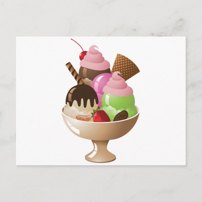 Postal IceCreamSundae (Anverso)