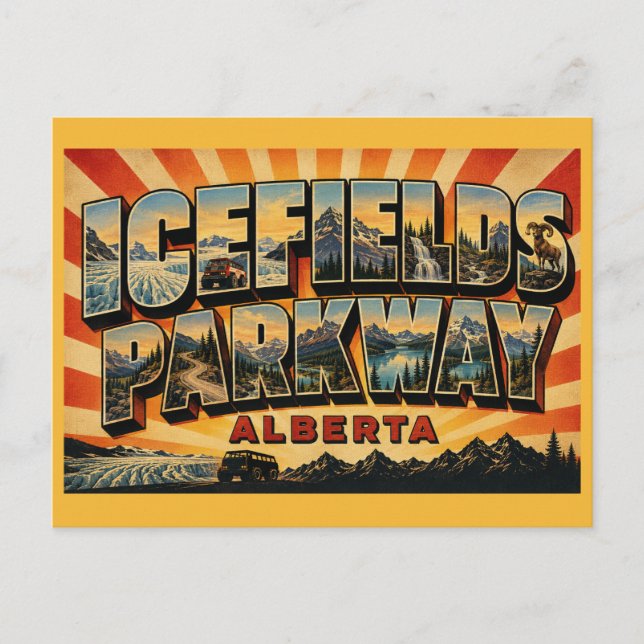 Postal Icefields Parkway Alberta Paseo Escénico (Anverso)
