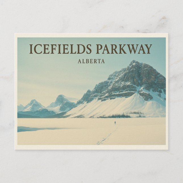 Postal Icefields Parkway Alberta - Rockies canadienses (Anverso)