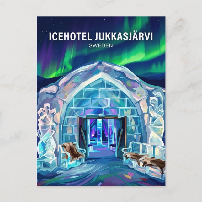 Postal ICEHOTEL Jukkasjärvi Suecia (Anverso)