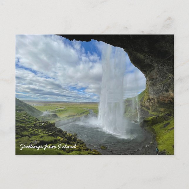 Postal Icelandic waterfall postcard (Anverso)
