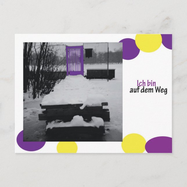 Postal Ich bin auf dem Weg (Anverso)