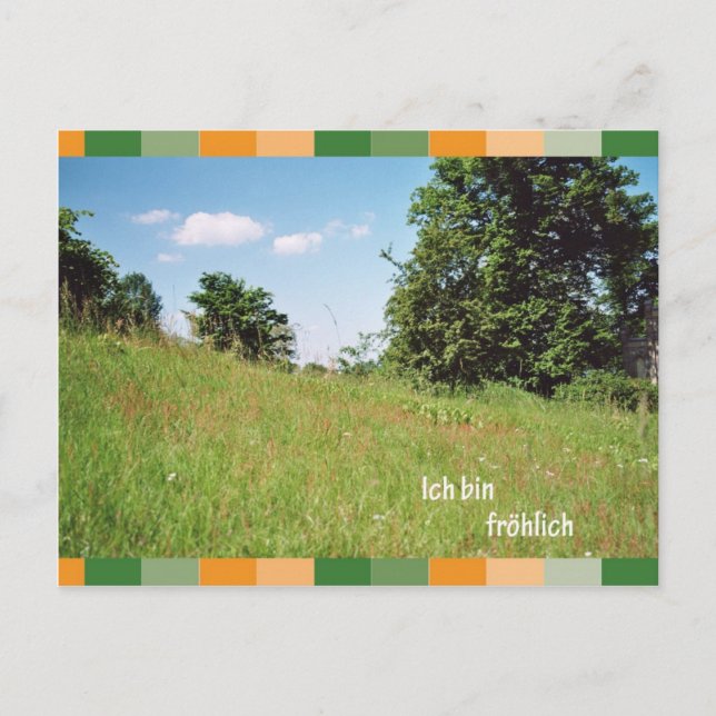 Postal Ich bin froehlich (Anverso)