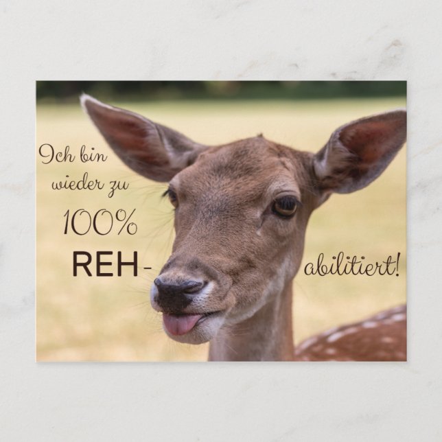 Postal Ich bin zu 100% REH-abilitiert! (Anverso)