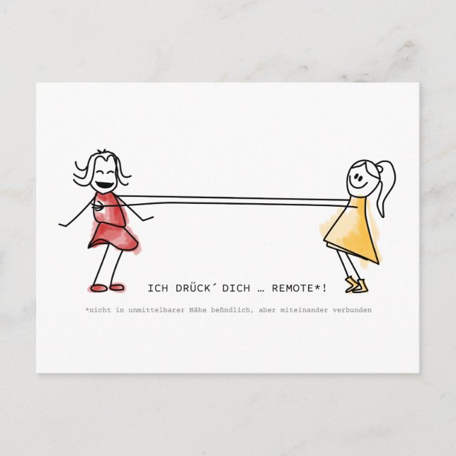 Postal Ich drück´ Dich... remoto! (Anverso)