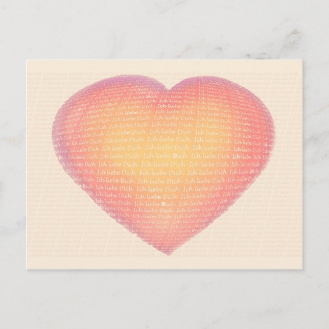 Postal Ich liebe Dich (Anverso)