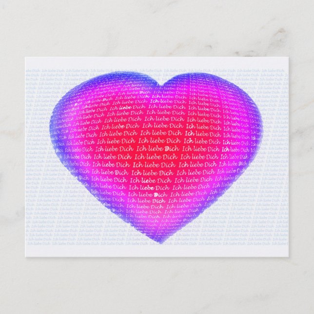 Postal Ich liebe Dich (Anverso)