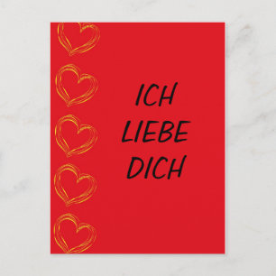 Postal Ich Liebe Dich - Postkarte