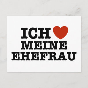 Postal Ich Liebe Meine ehefrau