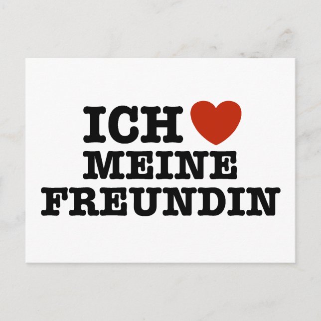 Postal Ich Liebe Meine Freundin (Anverso)