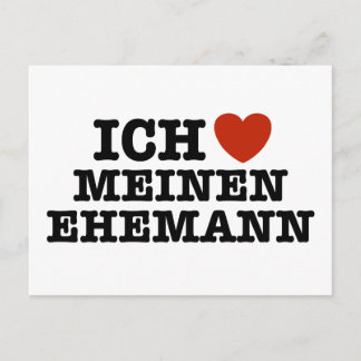 Postal Ich Liebe Meinen Ehemann