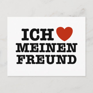 Postal Ich Liebe Meinen Freund